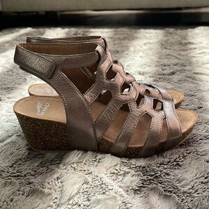 Dansko Pewter Wedges
